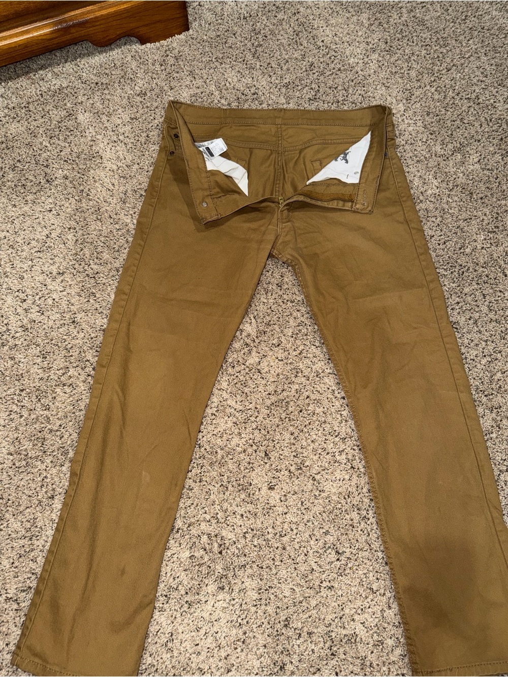 Men's Slim Straight Jeans Brown/Tan